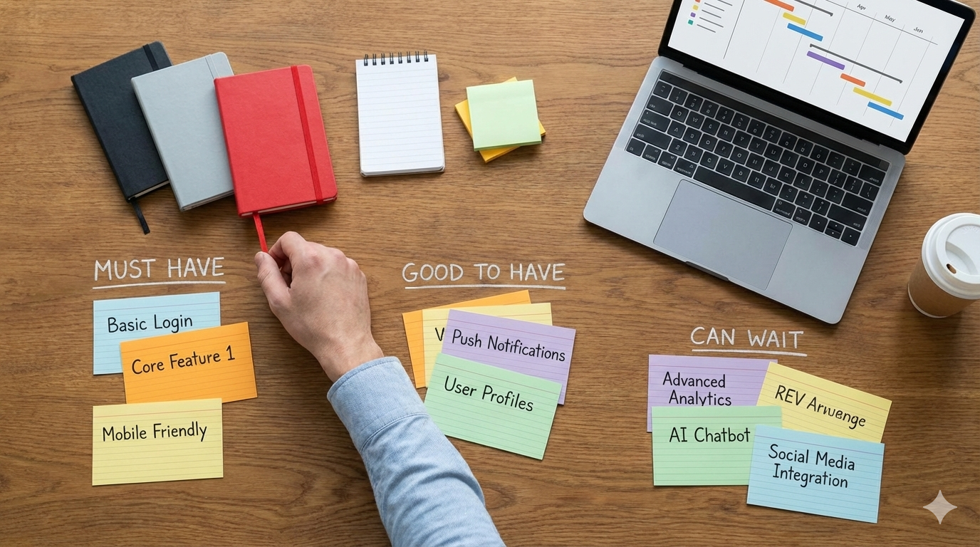 Hur företag prioriterar funktioner och bygger rätt första version